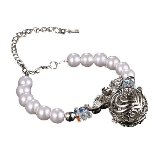Bracelet Diffuseur D'huiles Essentielles, Pendentif, Parfum, Aromatherapie (Blanc K)