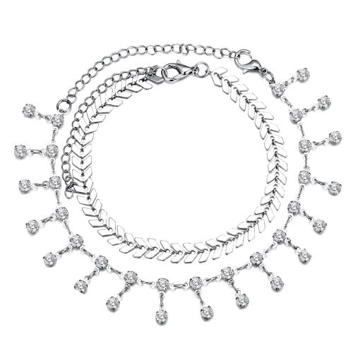 Lot De 2 Bracelets De Cheville Tendance En Alliage En Forme D'avion, Pendentif, Chaine De Cheville, Bijoux Decoratifs