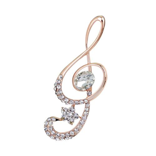 Broche En Strass En Forme De Note De Musique, Accessoire De Decoration Pour Vetements, Echarpe, Boucle