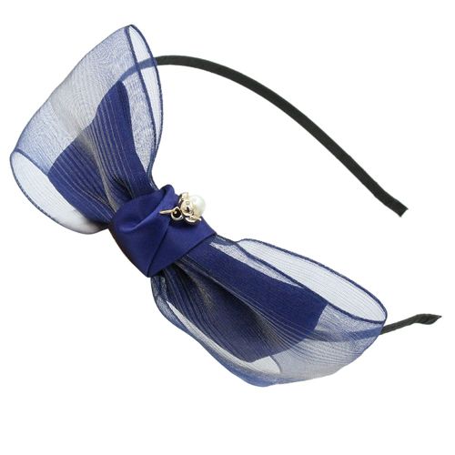 Bandeau A Noud Papillon Delicat Et Tendance Pour Femmes Et Filles (Bleu Marine)