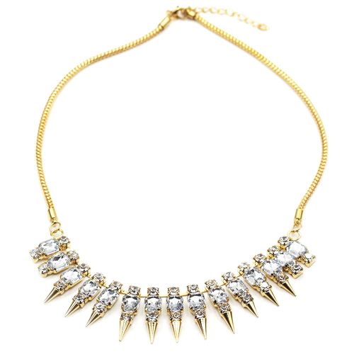 Collier A Pampilles En Alliage Avec Strass Pour Femmes Et Filles