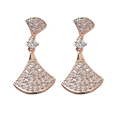 Boucles D'oreilles Pendantes Elegantes En Forme De Coquillage Pour Femmes, Bijoux Tendance, Cadeau (Or Rose)