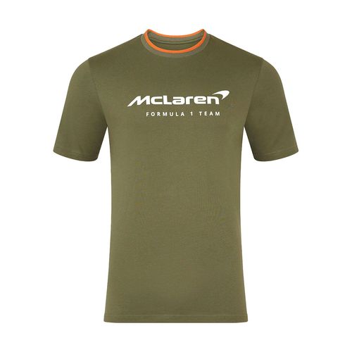 T-Shirt Core Essential Officiel Homme Mc Laren Formule 1 Officiel Vert Kaki