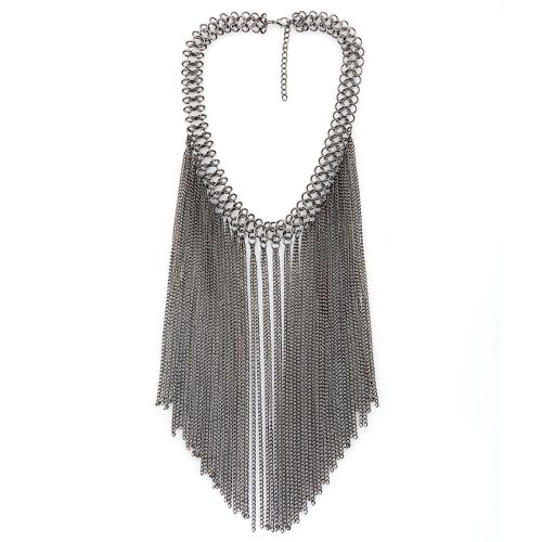 Collier A Pampilles Exquis Pour Femme (Noir)