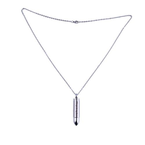 Collier A Cendres Pour Femme, Pendentif En Forme De Balle, Accessoire De Bijouterie Tendance (Argent)