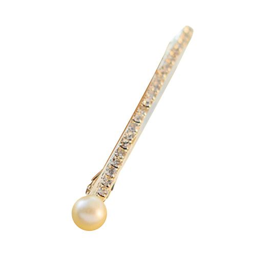 Barrette Elegante En Strass Et Fausses Perles Pour Femme Et Fille (Argentee)