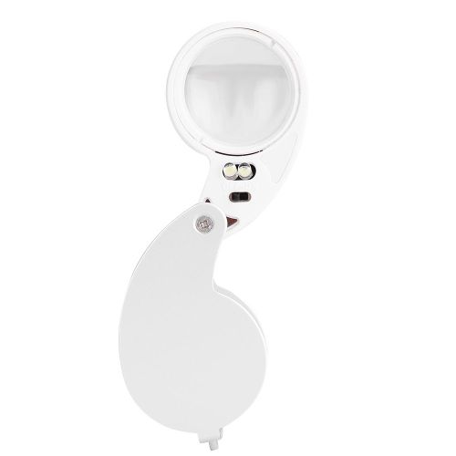 Loupe Optique 40x 40x25 Mm Avec Eclairage Led Pour Collectionneurs De Pieces De Monnaie, Amateurs D'art Et Amateurs