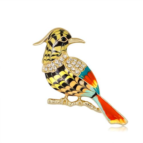 Broche En Zircon Pour Femme, Oiseau En Email, Accessoire De Bijouterie Feminine