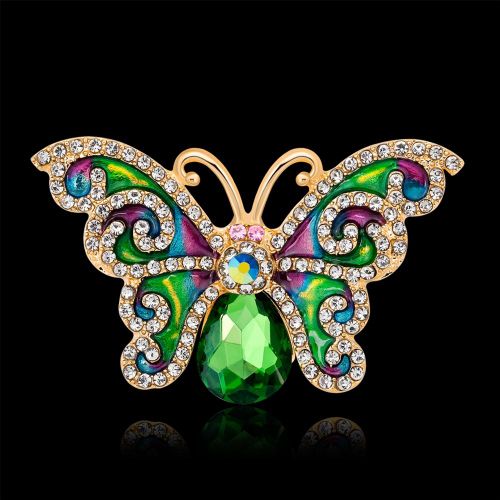 Jolie Petite Broche Tendance En Alliage Et Strass Pour Femme, Accessoire De Sac A Vetements