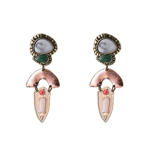 Boucles D'oreilles Simples En Forme De Conque, Pendentif, Bijou Tendance (Or)