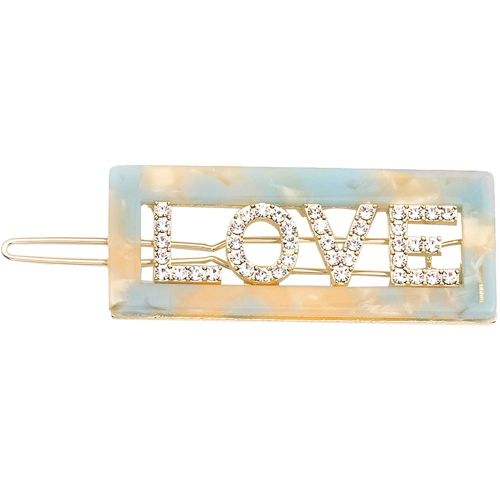 Barrette A Cheveux Tendance En Acrylique Couleur Bonbon Pour Femme Et Fille (Bleu)
