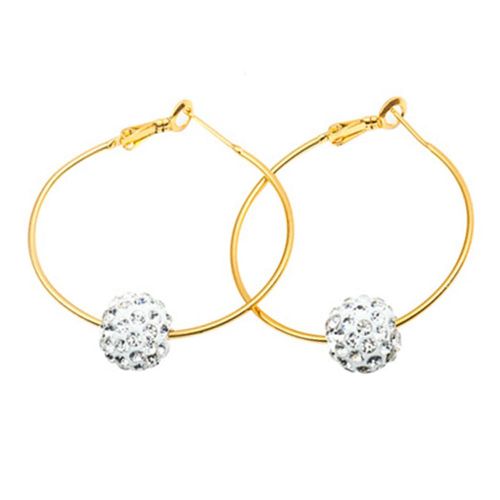 Boucles D'oreilles Pendantes En Strass Pour Femmes Et Filles, Bijoux En Alliage (Strass Blanc)