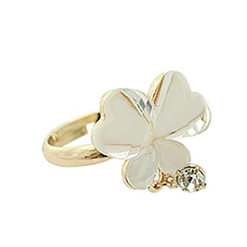 Bague Ouverte Vintage En Alliage Et Strass Pour Femme (Doree)