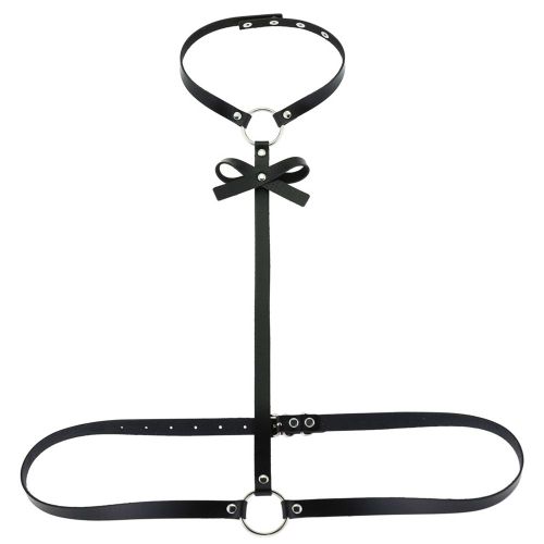 Ceinture Corset Punk Gothique Avec Noud, Lingerie Sexy, Simple, Hdyd (Noir)