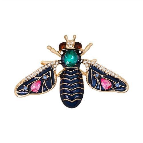 Broche Insecte Tendance En Alliage Pour Femme, Avec Strass En Cristal, Cadeau Ideal