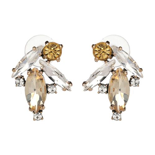 50721 Boucles D'oreilles Retro En Alliage De Strass, Style Simple Et Decoratif