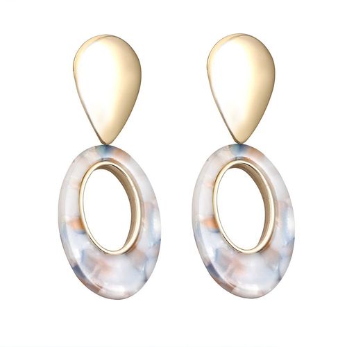 Boucles D'oreilles Simples Pour Femmes Et Filles, Pendentif Rond, Clou D'oreille, Bijoux Decoratifs, Cadeau (Cyan)