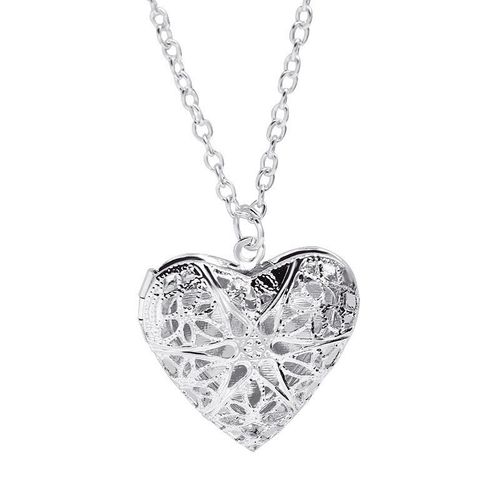 Collier Pendentif Medaillon En Forme De Cour Ouvrable Pour Femme, Accessoire De Bijouterie En Alliage
