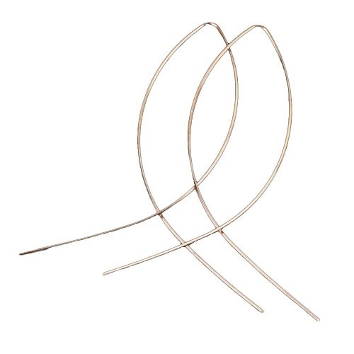 Ornements D'oreilles Simples Et Tendance En Forme De Lignes De Peche Artisanales (Dore)