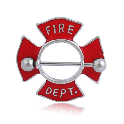 Piercing Pour Le Teton En Acier Inoxydable Anti-Allergie Red Shield