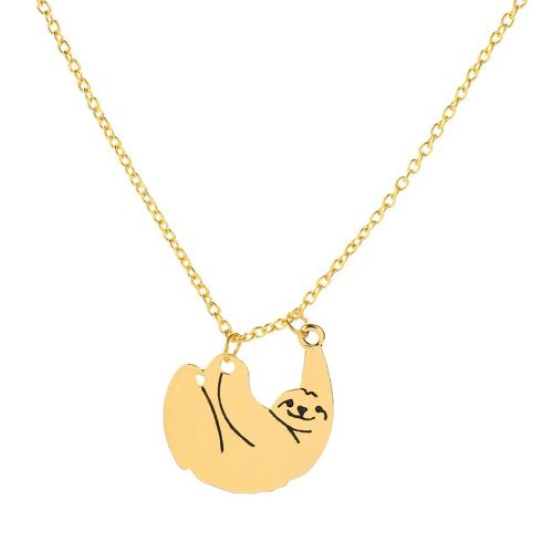 Collier Avec Pendentif Animal De Dessin Anime En Alliage De Style Occidental Pour Femme (Dore)