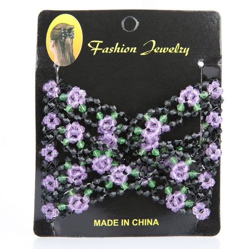 Peigne A Cheveux Fait Main Pour Femme Et Fille, Perles Magiques, Decoration De Beaute, Style De Cheveux, Violet Clair