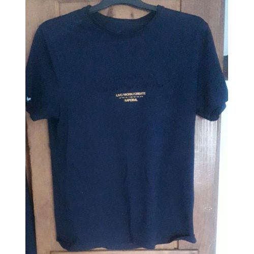 T-Shirt Kaporal - Bleu Marine / Taille L - 96% Coton / 4% Elasthanne