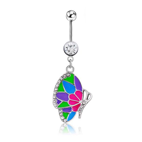 Piercing De Nombril Papillon Tendance En Acier Inoxydable