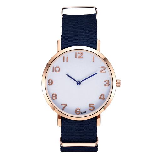 Zhoulianfa Montre-Bracelet Analogique A Quartz Pour Homme Et Femme, Bracelet En Nylon, Bleu Roi