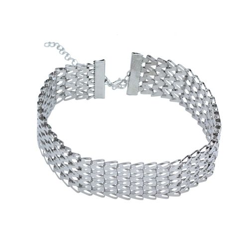 Collier Clavicule Exagere Exquis Pour Femme, Chaine De Cou En Alliage, Bijoux Cadeau (Argente)