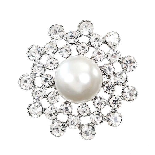 Broche Decorative En Alliage Avec Strass Brillants Et Tendance