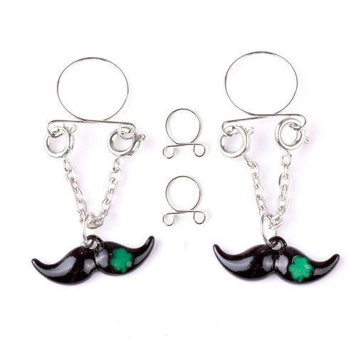 Piercing Elegant Et Reglable A Clip Pour Le Corps, Anneau De Teton, Moustache, Bouclier