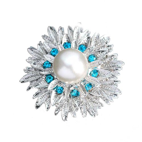 Broche Decorative En Alliage Avec Strass Brillants (Aa036-B)