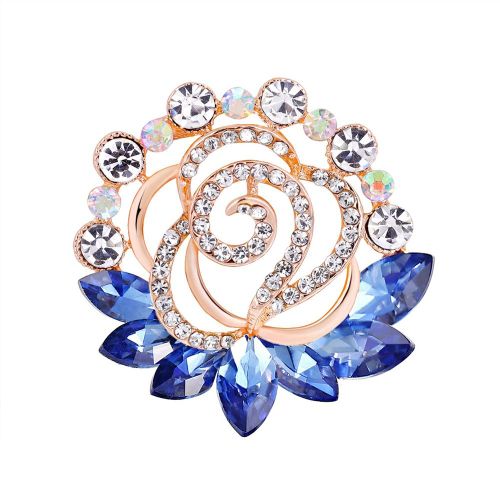 Broche Florale En Strass Pour Col, Echarpe, Anneau, Boucle, Accessoire De Vetements, Bijoux, Cadeau (C)