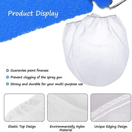 Sacs Passoires de Peinture 1 Pce 5 Gallons, Blancs, Mailles Fines Régulières/sac Supérieur Élastique Passoires pour Utilisation avec des Pulvérisateurs de Peinture Sacs Passoires de Peinture 1 Pce 5 Gallons, Blancs, Mailles Fines Régulières/sac Supérieur Élastique Passoires pour Utilisation avec des Pulvérisateurs de Peinture
