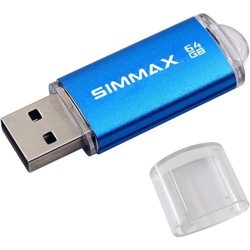 Clé USB 64 Go Mémoire Stick USB 2.0 Flash Drive Stockage Disque (64Go Bleu)