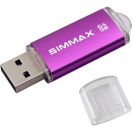 Clé USB 64 Go Mémoire Stick USB 2.0 Flash Drive Stockage Disque (64Go Violet)