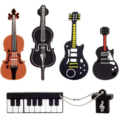 [Lot de 5] Clé USB 16Go en Forme d'Instrument de Musique Mémoire Stick Idéal Cadeau pour Enfant