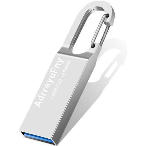 Cle USB 128Go Métal Clé USB 3.0 Flash Drive Pen Drive Cles USB Imperméable Clef USB Mémoire Stick pour PC/Tablette