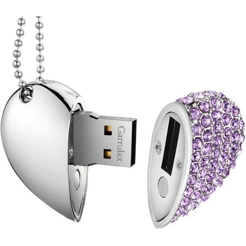 Cle USB,Premium imperméable clé USB2.0,8Go / 16 Go / 32Go / 64Go Cles USB Type de Coeur Diamant Stockage de données Haute Vitesse Memory Stick Pendrive.[P4]