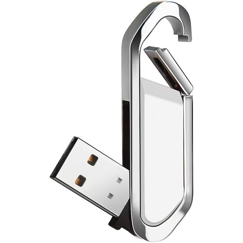Clé USB 64 Go Mémoire Stick Portable avec Porte-Clés USB 2.0 Flash Drive pour Stockage de Données Externe,Blanc