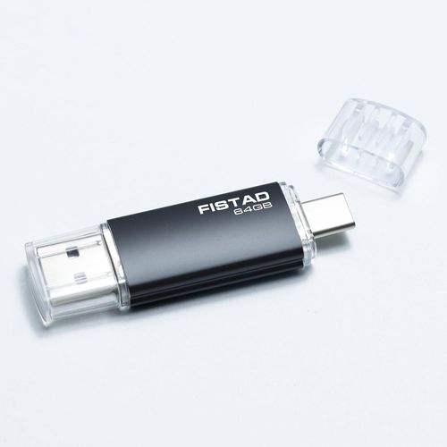 CLé USB 64Go,2 en 1 OTG Flash Drive 64Go Pen Drive USB 2.0 Type C Memory Stick pour Smartphone,PC,Ordinateur Portable etc (Noire)