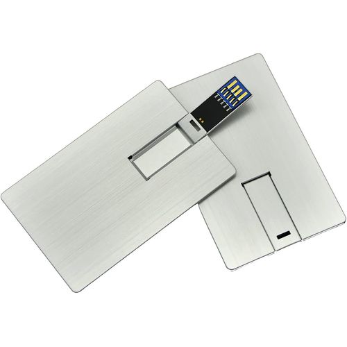 Clé USB 3.0 pour carte de crédit 32 64 128 256 Go mémoire A10 (argent,32 Go)