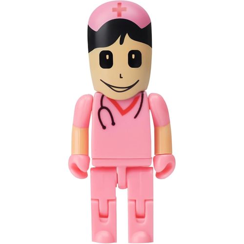 Clé USB 32 Go Modèle de Infirmière Mignon Mémoire Stick USB 2.0 Flash Drive pour Stockage de Données Externe,Rose