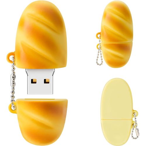 Clé USB 64 Go-Mignon lecteur flash en forme de pain-Clé USB-Clé USB-Cadeau pour stockage de données externe