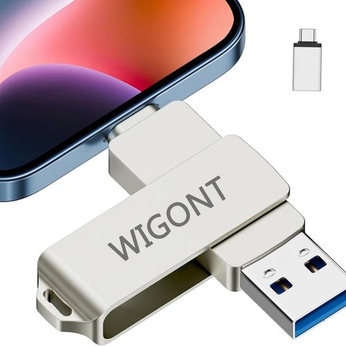Clé USB 128 Go Pen Drive pour Sauvegarder Plus de Photos et de Vidéos,Clé USB pour iPhone/Pad/PC/Type C,Belle et Durable Clé Stockage pour iPhone. Aucune Application Requise.