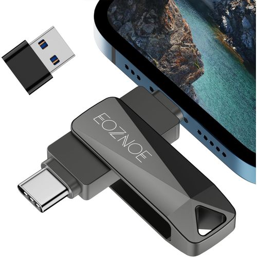 Clé USB 128Go pour iPhone/iPad/Android Smartphone/Ordinateur Portable/PC,Clé USB Stick de Stockage Externe pour Plus de Photos et Vidéos sans Application.