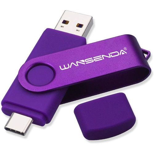 Clé USB 3.0 de Type C de 128 Go-Clé USB OTG-pour appareils Android de Type C/PC/Mac (128 Go,Violet)
