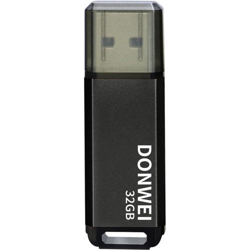 Cle USB,Clé USB 32 Go,Clés USB avec Lumière LED Rapide Pendrive,Métal Clef USB Mini Portable Grande Capacité e Memory Stick pour Pc/Phone/Tablettes/TV/Stockage Externe (Noir)