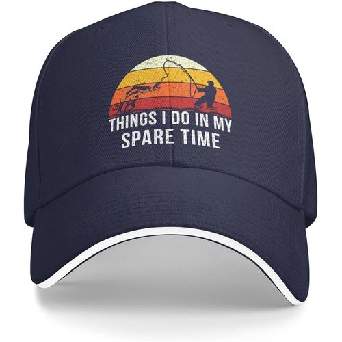 Chapeau De Pêche Choses Que Je Fais Pendant Mon Temps Libre, Casquette De Baseball Pour Femmes Avec Chapeaux Design